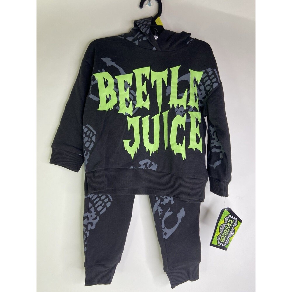 Beetlejuice 2 Piece Sweatshirt Top Pants Sweatsuit Outfit Set Toddler Boys 3T